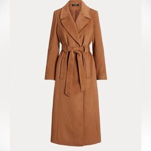 Lauren Ralph Lauren Women's Brown Wool Blend Trench Coat